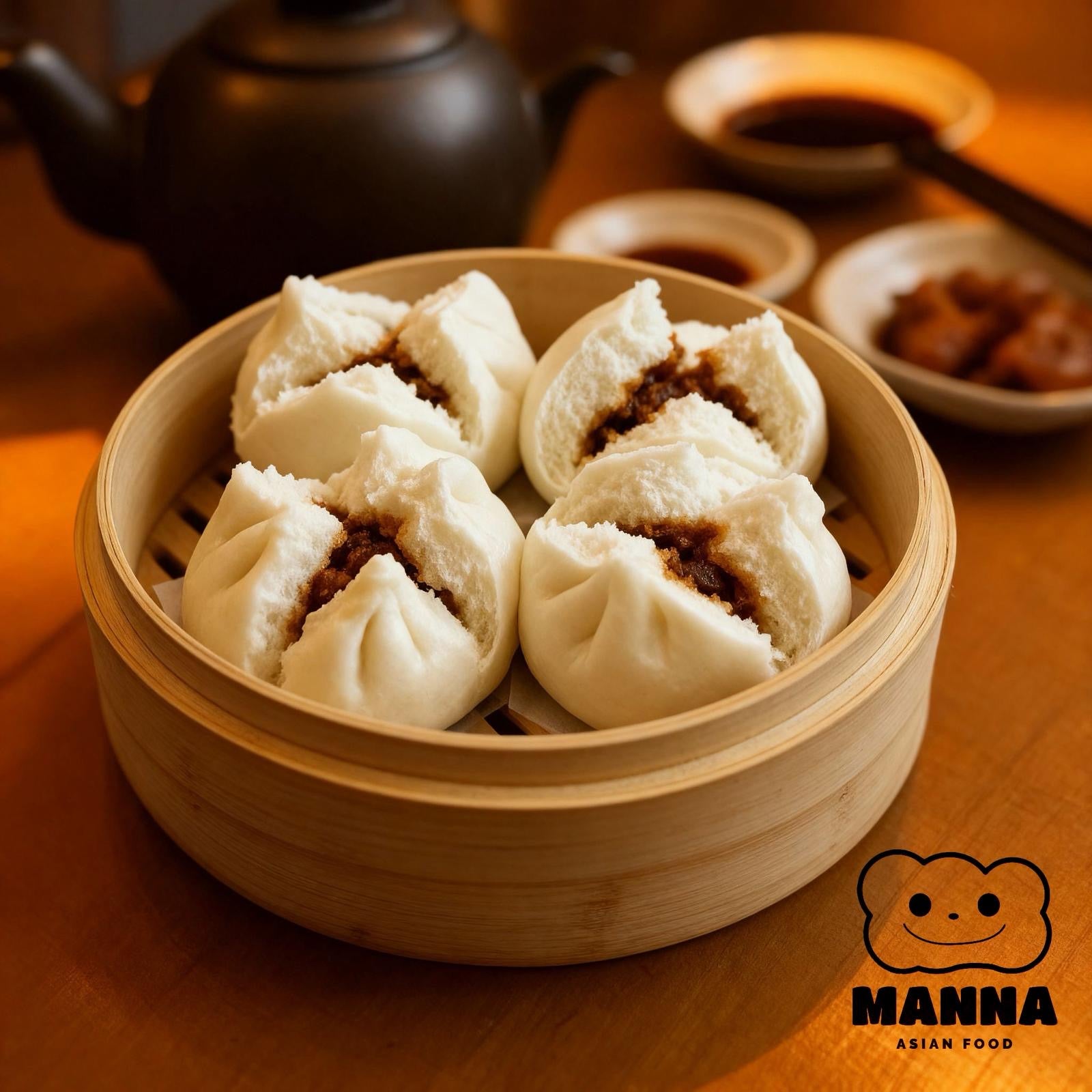 A12.叉燒包 BBQ Pork Bun x 6pcs (310g|6件裝) 🇬🇧 英國製造|港式點心|鬆軟叉燒・經典滋味 – Manna ...