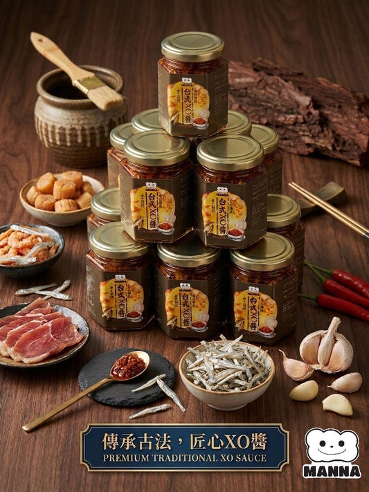 01 全新 Manna 秘製 XO 醬 (端午優惠·期間限定）Signature XO Seafood Sauce (196ml)
🇬🇧 英國製造｜全新配方｜鮮味濃香・微香藤辣